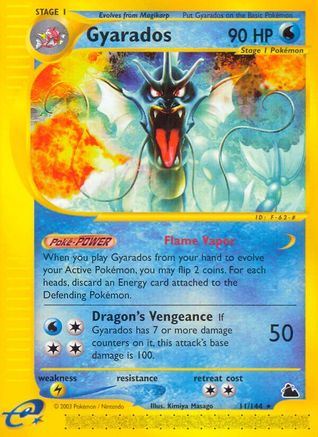 Gyarados (11/144) [Skyridge] Reverse Holofoil - Rare