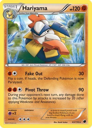 Hariyama (63/116) [Plasma Freeze] - Rare