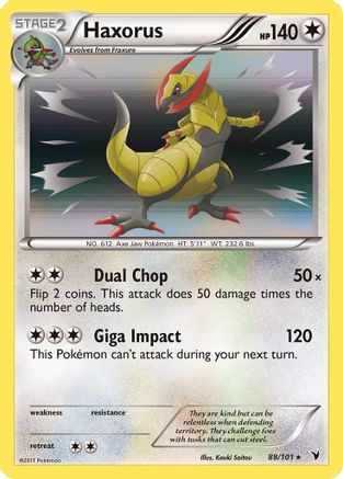 Haxorus (88/101) [Noble Victories] Holofoil - Holo Rare