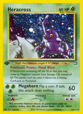 Heracross (006/111) [Neo Genesis] 1st Edition Holofoil - Holo Rare