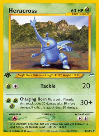 Heracross (41/105) [Neo Destiny] 1st Edition - Uncommon