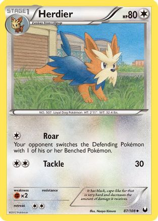 Herdier (87/108) [Dark Explorers] Reverse Holofoil - Uncommon