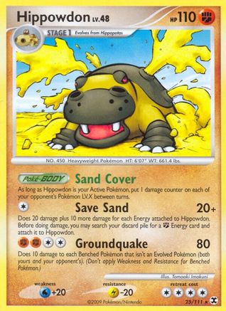 Hippowdon (25/111) [Rising Rivals] Reverse Holofoil - Rare