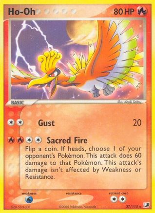 Ho-Oh (027/115) [Unseen Forces] Reverse Holofoil - Rare