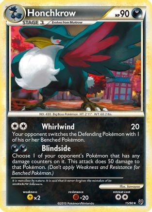 Honchkrow (15/90) [Undaunted] Reverse Holofoil - Rare