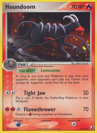 Houndoom (7/115) [Unseen Forces] Reverse Holofoil - Holo Rare
