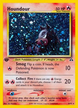 Houndour (5/75) [Neo Discovery] 1st Edition Holofoil - Holo Rare
