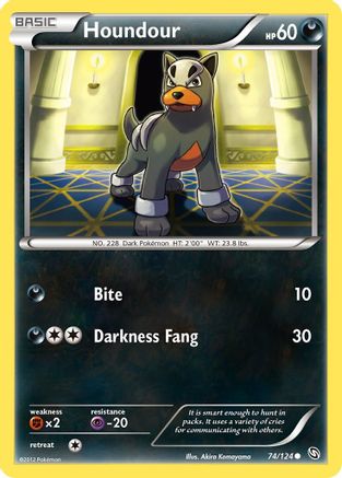 Houndour (74/124) [Dragons Exalted] Reverse Holofoil - Common