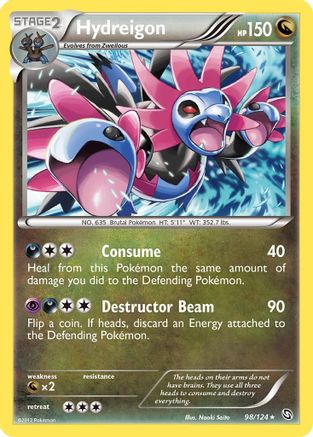 Hydreigon (98/124) [Dragons Exalted] Reverse Holofoil - Rare