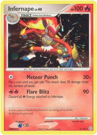 Infernape (005/130) [Diamond and Pearl] Reverse Holofoil - Holo Rare