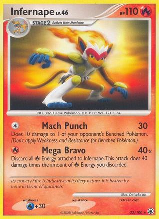 Infernape (22/100) [Majestic Dawn] Reverse Holofoil - Rare