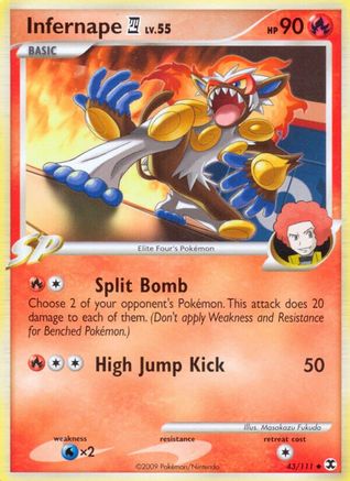 Infernape E4 (043/111) [Rising Rivals] Reverse Holofoil - Uncommon