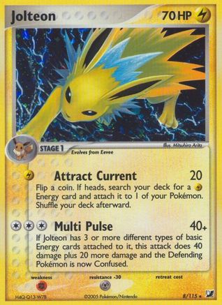 Jolteon (8/115) [Unseen Forces] Reverse Holofoil - Holo Rare