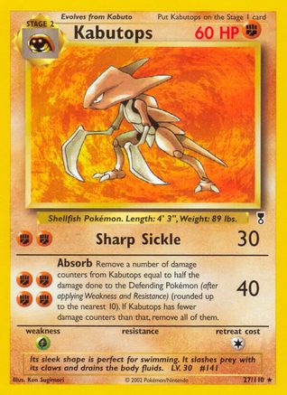 Kabutops (27/110) [Legendary Collection] - Rare