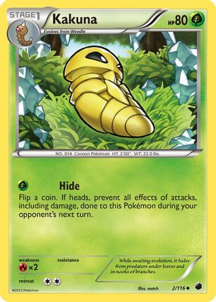 Kakuna (2/116) [Plasma Freeze] Reverse Holofoil - Uncommon