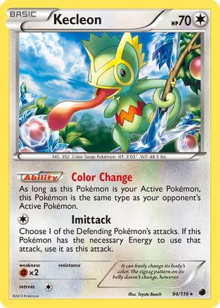Kecleon (94/116) [Plasma Freeze] Reverse Holofoil - Rare