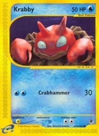 Krabby (115/165) [Expedition] Reverse Holofoil - Common