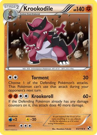 Krookodile (065/114) [Black and White] Holofoil - Holo Rare
