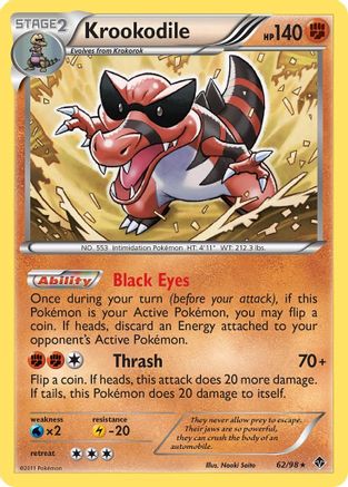 Krookodile (62/98) [Emerging Powers] Reverse Holofoil - Rare