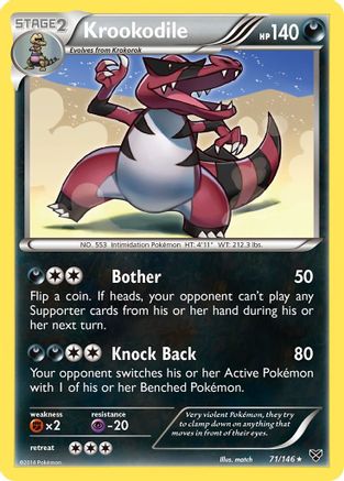 Krookodile (71/146) [XY Base Set] Reverse Holofoil - Rare