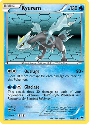 Kyurem (34/101) [Noble Victories] Holofoil - Holo Rare