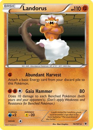 Landorus (74/101) [Noble Victories] Reverse Holofoil - Holo Rare