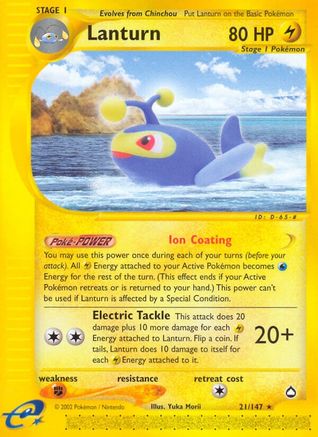 Lanturn (21/147) [Aquapolis] Reverse Holofoil - Rare