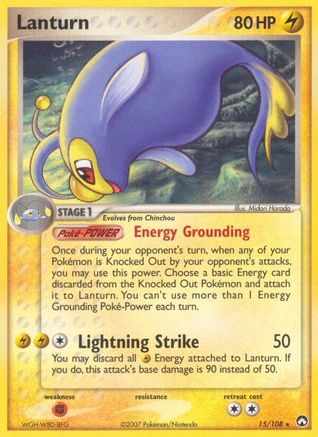 Lanturn (15/108) [Power Keepers] Reverse Holofoil - Rare