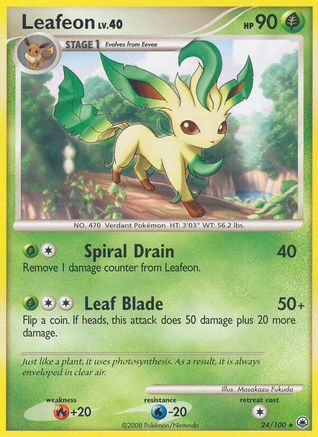 Leafeon (24/100) [Majestic Dawn] Reverse Holofoil - Rare