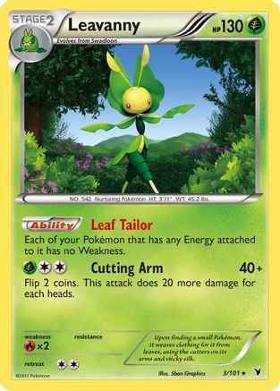 Leavanny (3/101) [Noble Victories] Holofoil - Holo Rare