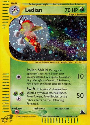 Ledian (H14) (H14/144) [Skyridge] Holofoil - Holo Rare