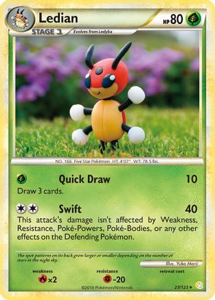 Ledian (025/123) [HeartGold SoulSilver] Reverse Holofoil - Rare