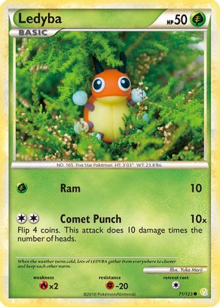 Ledyba (071/123) [HeartGold SoulSilver] Reverse Holofoil - Common