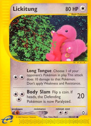 Lickitung (90/147) [Aquapolis] Reverse Holofoil - Common
