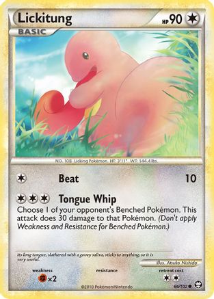Lickitung (066/102) [Triumphant] Reverse Holofoil - Common