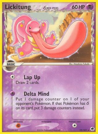 Lickitung (Delta Species) (019/101) [Dragon Frontiers] Reverse Holofoil - Rare