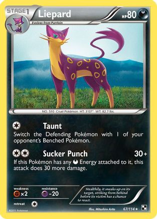 Liepard (67/114) [Black and White] - Rare