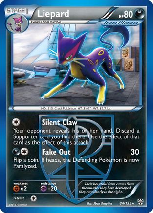 Liepard (Team Plasma) (84/135) [Plasma Storm] - Rare