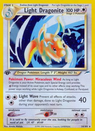 Light Dragonite (14/105) [Neo Destiny] 1st Edition Holofoil - Holo Rare