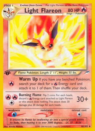 Light Flareon (046/105) [Neo Destiny] 1st Edition - Uncommon