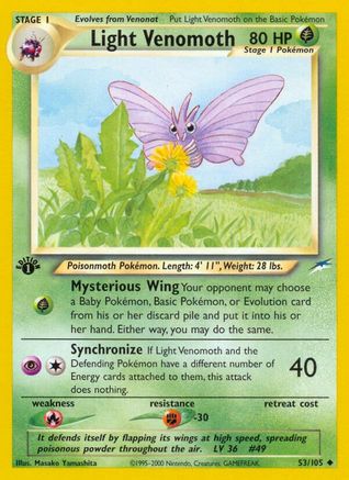 Light Venomoth (053/105) [Neo Destiny] 1st Edition - Uncommon