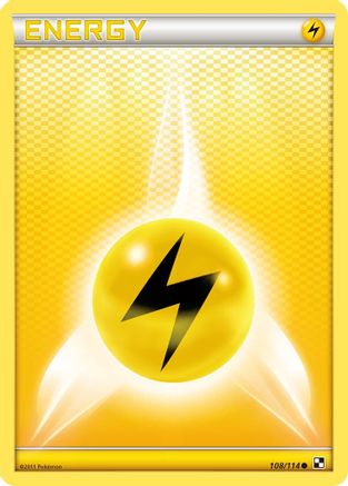 Lightning Energy (108/114) [Black and White] - Common