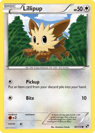 Lillipup (80/114) [Black and White] Reverse Holofoil - Common