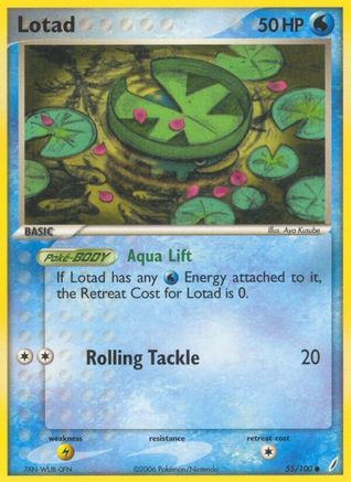 Lotad (055/100) [Crystal Guardians] Reverse Holofoil - Common