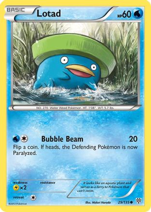 Lotad (029/135) [Plasma Storm] Reverse Holofoil - Common