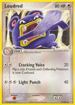 Loudred (039/101) [Hidden Legends] Reverse Holofoil - Uncommon