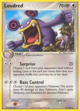 Loudred (023/100) [Crystal Guardians] Reverse Holofoil - Rare
