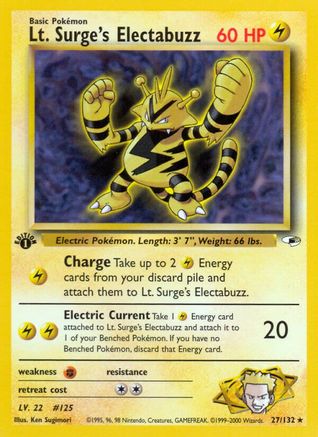 Lt. Surge's Electabuzz (027/132) [Gym Heroes] 1st Edition - Rare