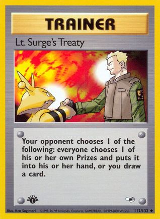 Lt. Surge's Treaty (112/132) [Gym Heroes] 1st Edition - Uncommon