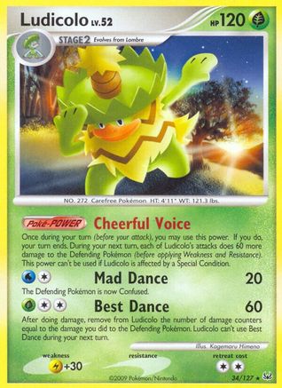 Ludicolo (34/127) [Platinum] Reverse Holofoil - Rare